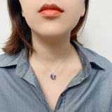 S925 Sterling Silver Letter Necklace With Heart Crystal Women