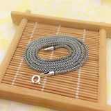 S925 Sterling Silver Long Chain Choker Necklaces for Women Men Couple Pendant