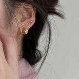 S925 Silver Stud Earrings, 18k Plated, Birthday Party Jewelry