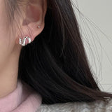 S925 Silver Stud Earrings, 18k Plated, Birthday Party Jewelry