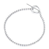 Sterling Silver Buckle Bracelet with Peas Beads Charm