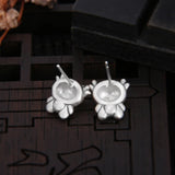 S925 Silver Zodiac Stud Earrings, Cartoon Design, Gift