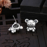 S925 Silver Zodiac Stud Earrings, Cartoon Design, Gift