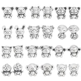 S925 Silver Zodiac Stud Earrings, Cartoon Design, Gift