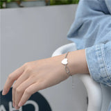 S925 Sterling Silver Heart Bracelet for Women Charm Bracelets Jewelry