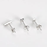 S925 Sterling Silver Stud Earring 3pcs/Set Zircon Ear Rings for Women