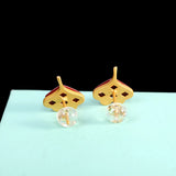 S925 Sterling Silver Ginkgo Leaf Earrings