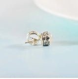 S925 Silver Ethnic Lace Chalcedony Earrings
