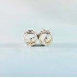 S925 Silver Ethnic Lace Chalcedony Earrings