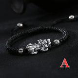 Real S999 Silver Hand-woven 3D Hard Silver Retro Ethnic Style Bracelets