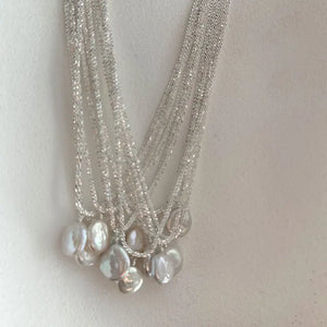 925 Silver Necklace Baroque Pearl Pendant Jewelry