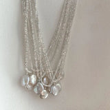 925 Silver Necklace Baroque Pearl Pendant Jewelry