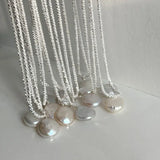 925 Silver Necklace Baroque Pearl Pendant Jewelry