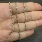 Retro Beads Chain Necklace Woman S925 Sterling Silver Classical Round Necklace