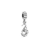 Real Silver 925 Zodiac Dragon Charm Bead Pendant for DIY Jewelry Making
