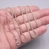Real Silver 925 Popcorn Chain Necklace 1.8mmW Retro Jewelry Chain 50cmL