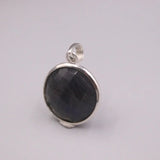 Real Silver 925 Pendant Dark Crystal For Women Wheat Chain Gift