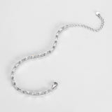 925 Silver Rectangle Tennis Bracelet Women Wedding Zircon Fine Jewelry