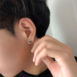 S925 Sterling Silver Round Stud Earrings Unisex Jewelry Gift