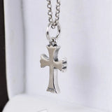Vintage Small Cross Pendant S925 Sterling Silver Retro Cross Chain Pendants