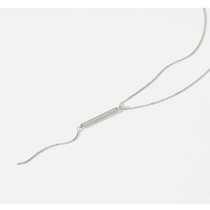 Silver Geometric Tassel Choker Necklace For Women Minimalist Fine Jewelry