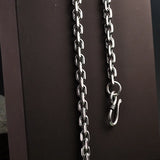 S925 Pure Silver Classic Round Chain Necklace For Men Women
