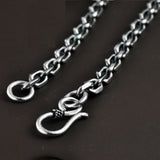 S925 Pure Silver Classic Round Chain Necklace For Men Women