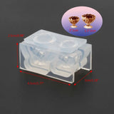 Small 3D Glass Goblet Cup Silicone Resin Mold Set DIY Resin Art Craft Tools