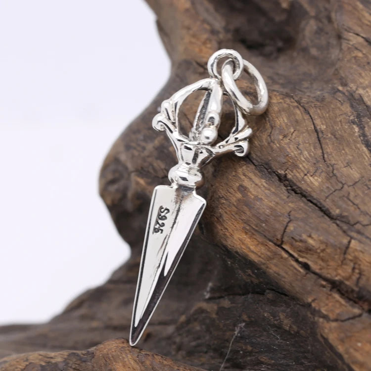 Vintage 925 Silver Tibetan Dorje Pendant
