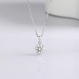 925 Silver Pendant Necklace with Cubic Zirconia for Young Girls