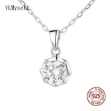 925 Silver Pendant Necklace with Cubic Zirconia for Young Girls