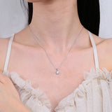 925 Silver Pendant Necklace with Cubic Zirconia for Young Girls