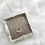 Silver Circle Necklace 925 Chain Geometric Round Jewelry