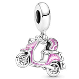 Spanish Guitar & Fan Charm 925 Sterling Silver Bead
