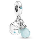 Spanish Guitar & Fan Charm 925 Sterling Silver Bead