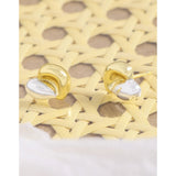 100% Sterling Silver S925 Female Niche Love Earrings Texture