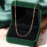 Sterling Silver 925 Beads Chain Choker Necklace Women NL023