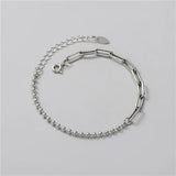925 Sterling Silver Beads Chain Link Bracelet for Women