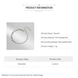 925 Sterling Silver Beads Chain Link Bracelet for Women