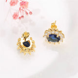 925 Silver Zircon Earrings Wedding Anniversary Jewelry