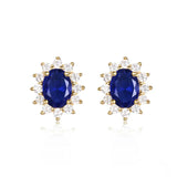 925 Silver Zircon Earrings Wedding Anniversary Jewelry