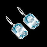 Gemstone Aquamarine 925 Silver Earrings For Women