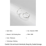 925 Silver Plated Hoop Earrings Bride Wedding Jewelry
