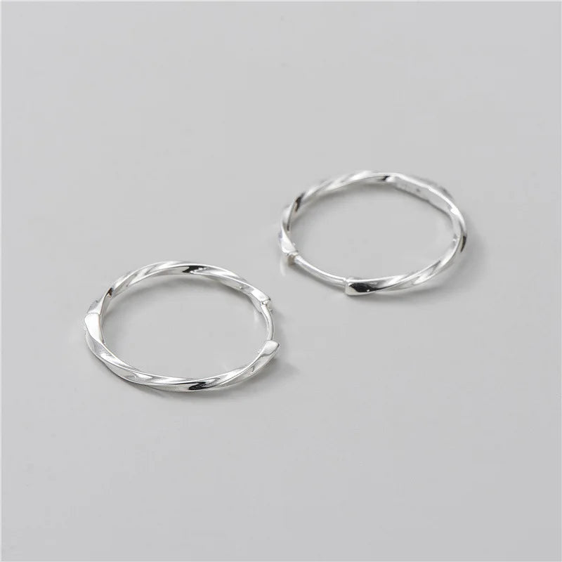 925 Silver Plated Hoop Earrings Bride Wedding Jewelry
