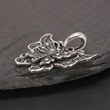 Sterling Silver 925 Butterfly Pendant Necklace Vintage Jewelry