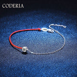 Sterling Silver Moissanite Bubble Bracelet Platinum Plated Lucky Bracelet