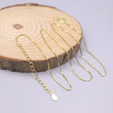 Real Silver Necklace Women Gold-color Chain 0.7mm 925 Box Necklace