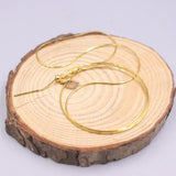 Real 925 Sterling Silver Snake Necklace Women Gold 18inch Chain Adjustable