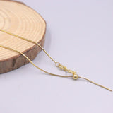 Real 925 Sterling Silver Snake Necklace Women Gold 18inch Chain Adjustable