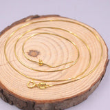 Real 925 Sterling Silver Snake Necklace Women Gold 18inch Chain Adjustable